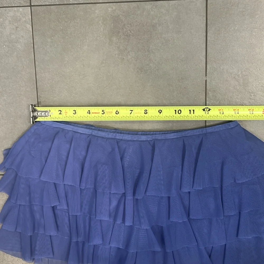 Norma Kamali Ruffle Skort in Blue - Picture 4 of 10